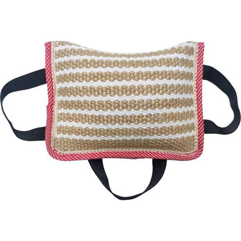 Oreiller Jute pour Morsures Chien avec 3 Poignées Solides (1/5)