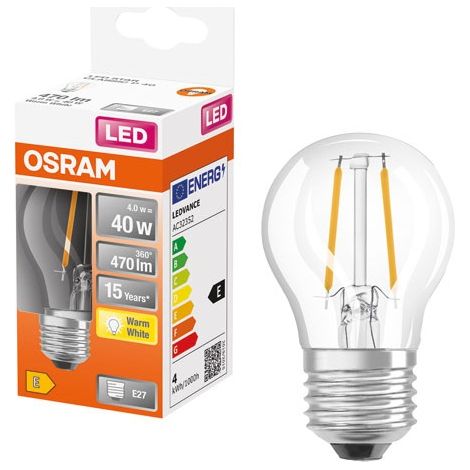 Osram - led retrofit classic p 40- 3.4w/827 220-240v e27 blister - 4099854467790 - 4099854467790