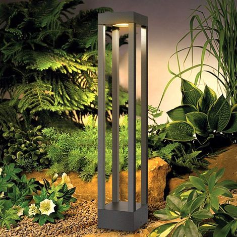 Luminaire d'extérieur de jardin 7 W, borne lumineuse 3 000 K, éclairage étanche IP65, 1 000 lm, alliage d'aluminium noir – 400 mm, convient aux allées et pelouses [Classe énergétique G]