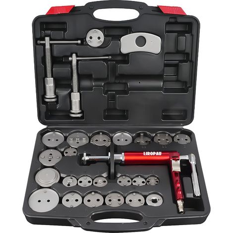 27 PCS Kit de réinitialisation de Piston de Frein, kit d'outils de réinitialisation de Piston de Frein pour Tourner et Pousser Les Pistons de Frein sur diverses Voitures (1/5)