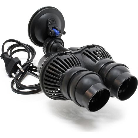 JVP-201A Pompe de brassage double Wavemaker, 6000 l/h 12 W, fixation par ventouse, pour aquarium, eau de mer, eau douce, eau saumâtre, pompe de circulation