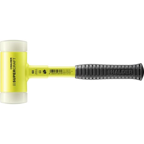 Halder SUPERCRAFT Schonhammer Ø 60mm Länge 325mm Stahlrohr geräuscharm 3377.160