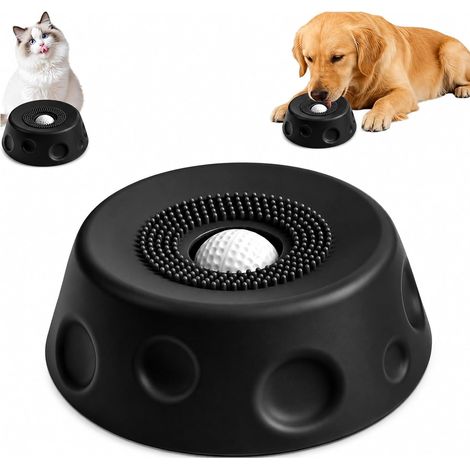 Bac à litière, distributeur de croquettes anti-glouton pour chiens et chats, gamelle à lécher pour animaux  Balle à lécher pour chiens et chats, pour friandises liquides, balle à lécher avec ventouse, (1/5)