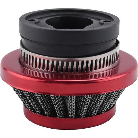 Filtre à air 44 mm pour moteur 2 temps 47 cc/49 cc, kit de filtres à air en aluminium rouge (1/5)