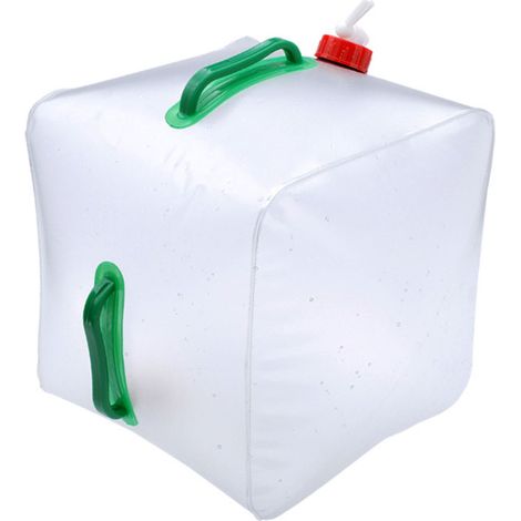 Tragbarer, faltbarer PVC-Wasserkanister mit großem Fassungsvermögen für Outdoor-Aktivitäten wie Camping, Klettern, Hurrikan-, Überschwemmungs- und Erdbebennotfälle – 20 l (1/5)