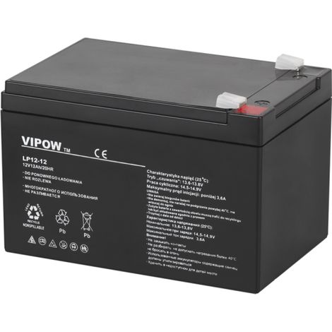 Batterie gel Vipow 12V 12Ah UPS PIEC