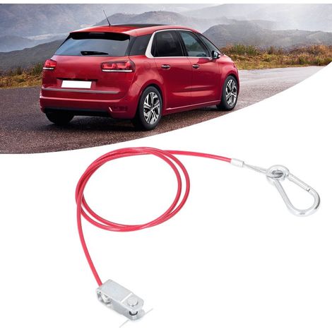 Câble de rupture de remorque, corde de sécurité de rupture de 3,3 pieds en acier inoxydable rouge universel anti-chute pour les voitures (1/5)