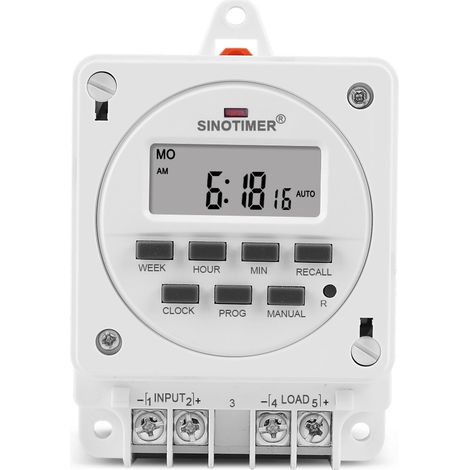 Interrupteur Intelligent Programmable TM618E-2 avec Montage Rail DIN, Sortie 16A, Entr'axes 60mm-Alovez (1/5)