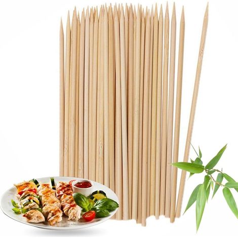 Jeu De 45 Brochettes Dans Des Bâtons De Bambou 4mmx35cm Long Cure-dents Long Barbecue 634150