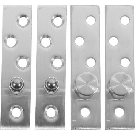 Healeved Lot de 2 paires charnières pivotantes à 360° en acier inoxydable pour portes placard,