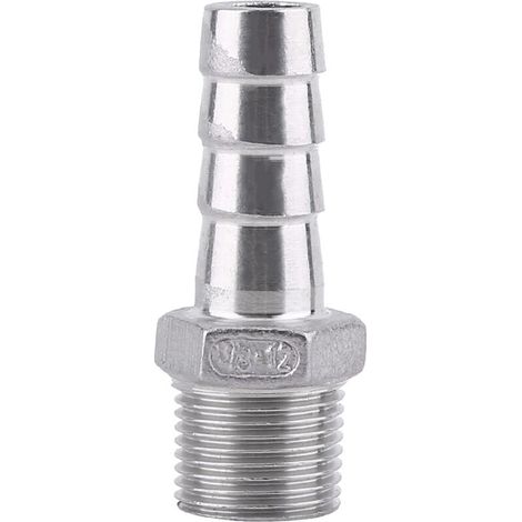 Raccord de Robinet de Jardin en Acier Inoxydable - Embout Mâle 3/8" x 12mm pour Tuyau d'Arrosage (1/3)