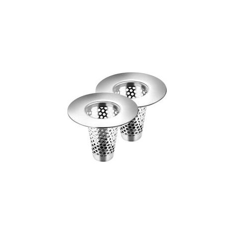 Lot de 2 Filtres à Siphon de Sol en Acier Inoxydable 304 Crépine Conique Anti-Colmatage pour Évier et Canalisation Grille de Filtration Solide pour Drainage Domestique (1/5)