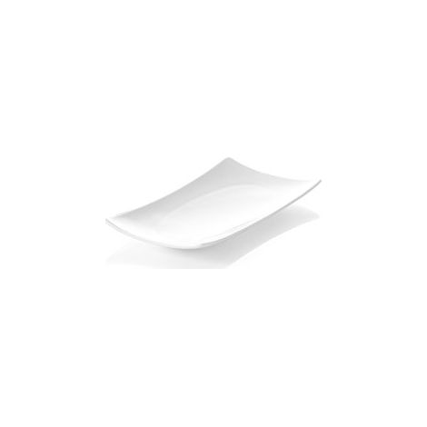 Vassoio decorativo rettangolare BARKA 218x105mm porcellana bianca - Hendi 785546 (1/2)