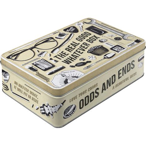 Nostalgic-Art Piatto in Stile retrò Whatever Odds & Ends Box – Idea Regalo per Fan della Nostalgia, Barattolo di Latta con Coperchio, Design Vintage, 2.5 L (1/5)
