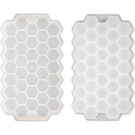 Moule À Glace En Silicone - 12 Compartiments - Couvercle Étanche - Empilable - Pour Congélateur - 1 Pièce (1/5)