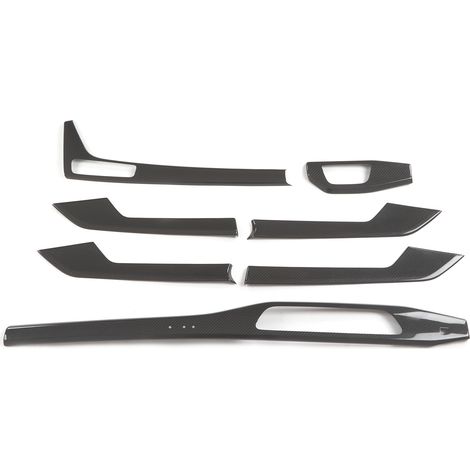 7-teiliges Interieur-Dekorationsset aus Trockencarbonfaser für Mittelkonsole, Armaturenbrett, Türverkleidungen und Zierleisten, Audi A4 B9 Linkslenker 2016-2021 (1/5)