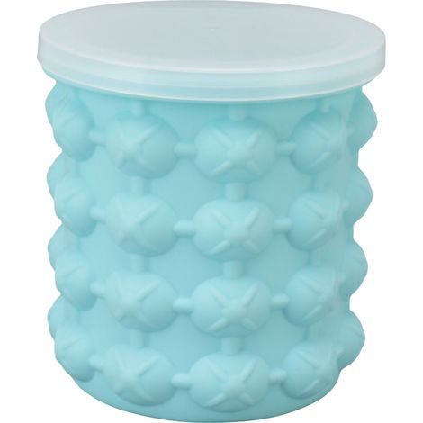 Moule à glaçons double bac à glace en silicone isolant, idéal pour rafraîchir vos cocktails. Dimensions : 13,5 x 13,5 x 14 cm / 5,31 x 5,31 x 5,51 pouces. (1/5)