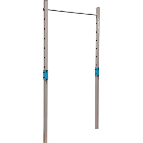 [GEBRAUCHT] B-Ware Hudora Turnstange Reck Turngerät Vario Höhenverstellbar Belastbar Blau Grau
