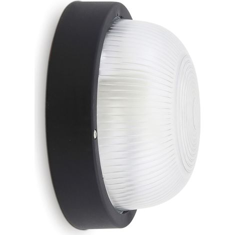 Aplique FAR Round IP44 E27 12W Negro