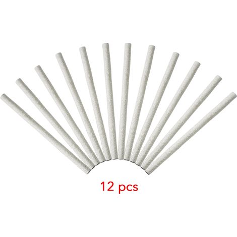 Lot de 12 mèches de rechange en fibre de verre pour torches Tiki en bouteille de vin, éclairage de terrasse et de jardin.