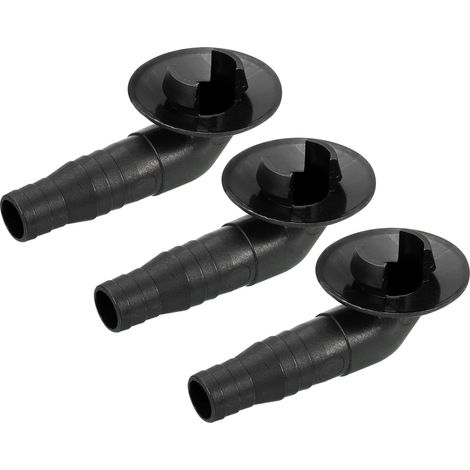 Air Conditioner Drain Hose Connector 19mm Tube Elbow Fitting Replacement Part Accessories for Mini-Split Window AC, Black Pack of 3