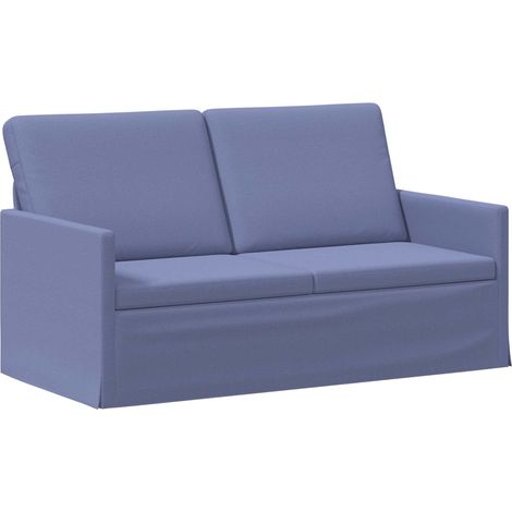 Divano a 2 posti Blu jeans 150 x 81 x 82 cm Tessuto vidaXL (1/5)