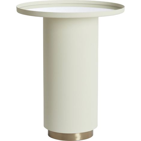 Mesa auxiliar Light & Living FATIMA en crema mate con dorado (1/4)