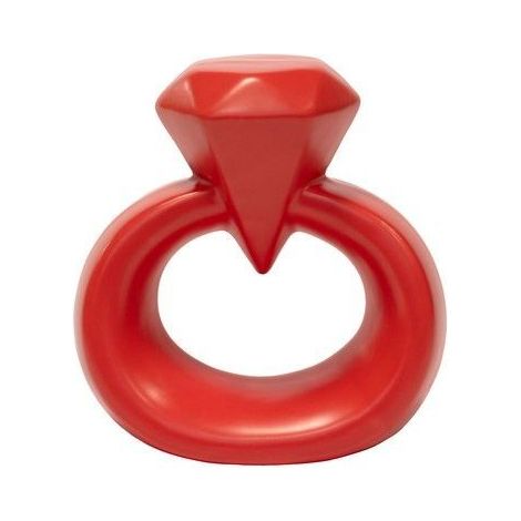 BLOGO Scultura Decorativa "Super Ring" in Ceramica - Rosso