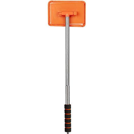 Brosse de nettoyage pour vitres de voiture en alliage d'aluminium avec fibres en microfibres, nettoyant pour vitres de voiture, housse de protection rétractable pour vitres de voiture