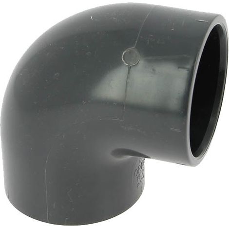 Coude PVC pression femelle-femelle 90° Ø63