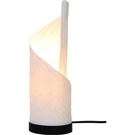Lampe d'intérieur moderne Tyler papier blanc bois noir compatible LED (1/3)