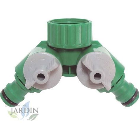 Distributeur d'eau pour robinet avec filetage de 26,5 mm (G 3/4'') pour une connexion simultanée de deux périphériques (1/3)