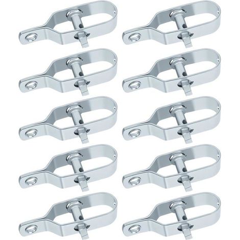 Tendeur Grillage,10 Pcs Tendeur De Clôture,98Mm Tendeurs De Fil Plastifié,Kit De Connecteurs Tendeur De Corde Pour Fil De Te[CA61] (1/5)