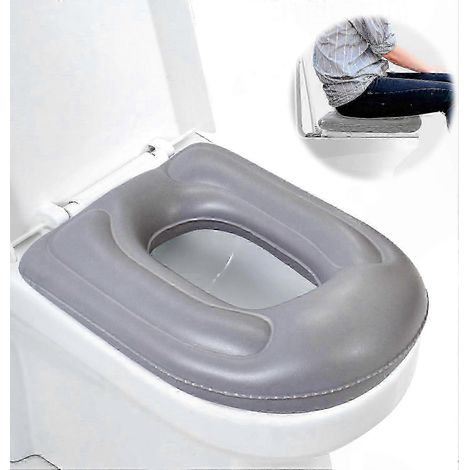 Coussin de siège de WC à hauteur réglable avec ventouses pour personnes âgées (1/4)