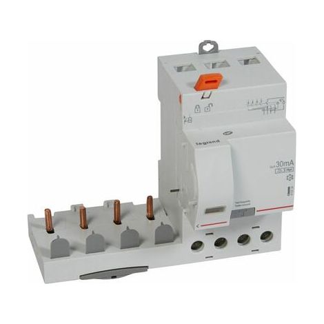 Bloc différentiel adaptable à vis DX³ pour disjoncteur 1 module par pôle - 4P 400V - 63A - typeF 30mA - 410534 - LEGRAND