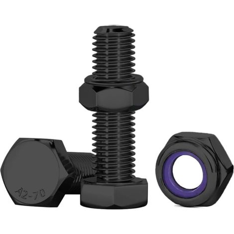 Tornillo - Tuerca M8 - Acero Inoxidable A2 V2A - 25 mm - Para Muebles Automóvil Bicicleta Barco Impresión 3D - 10 Unidades (1/5)