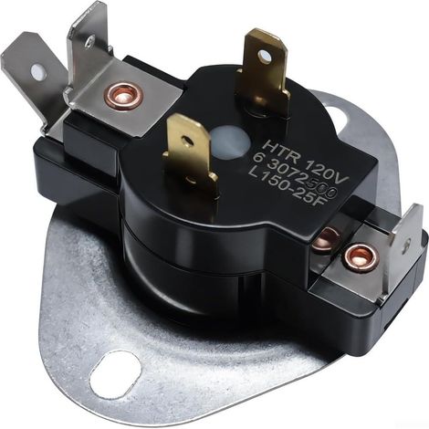 Thermostat de fonctionnement WP307250 pour sèche-linge pièce de rechange compatible Whirlpool et Maytag (1/4)