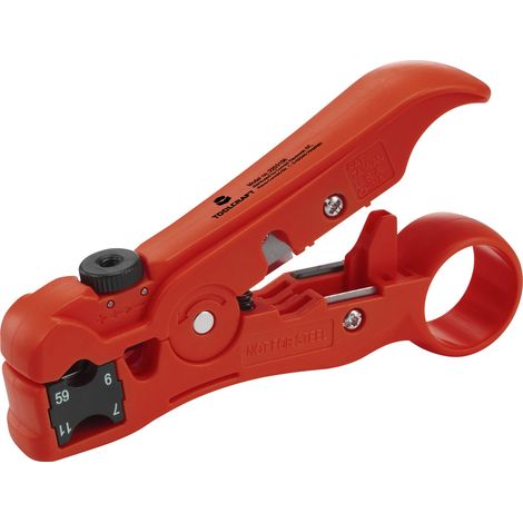TOOLCRAFT TO-6609318 HSK-4132 Abisolierzange Geeignet für Koaxialkabel, Rundkabel (1/5)