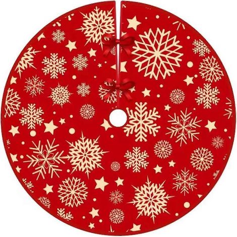 Décorations de Noël Tapis de sapin de Noël Décoration de sapin de Noël Tapis de sapin 90 cm H (1/3)