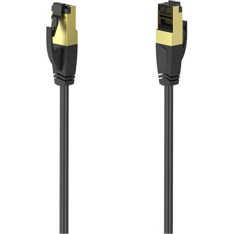 Hama 00200693 RJ45 Câble réseau, câble patch CAT 8 S/FTP 3 m noir contacts dorés 1 pc(s) Y428022 (1/3)
