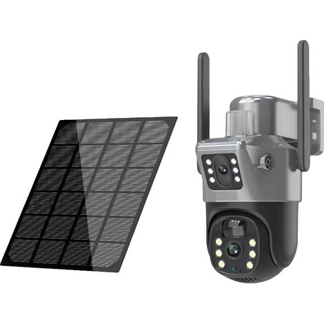Caméra de sécurité, résolution 4K, connectivité WiFi, Ajouter une carte de 128 Go, Prise EU (1/2)