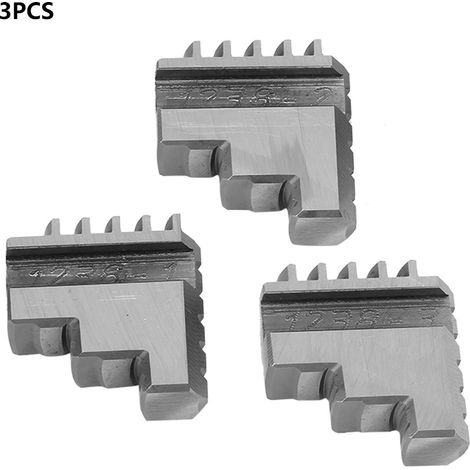 Lot de 3 paires mors intérieurs K11-80 centrage automatique tour métaux usinage acier fixation cylindrique atelier (1/5)
