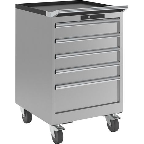 LISTA, Armoire à tiroirs mobile, largeur 564 mm, 5 tiroirs, h (1/5)
