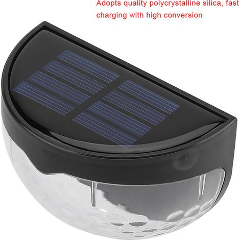 Stück solarbetriebene LED-Leuchten für den Außenbereich, wasserdichte Wandmontagelampen für Hof und Garten (Schwarz) (1/5)