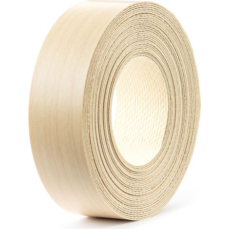1x Bande de Chant Thermocollant 21mm x 5m Epaisseur 0,50mm Mélaminé Facile à Appliquer Bricolage Étagère Meuble Panneau Bois Durable, érable royal (1/4)
