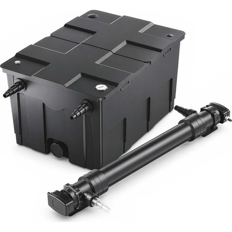 SunSun Kit complet: CBF-550 Filtre de bassin jusqu'à 60000 L Biologique, CUV-672 lampe uv UVC Clarificateur avec 72 Watt Puissance UV-C (1/5)