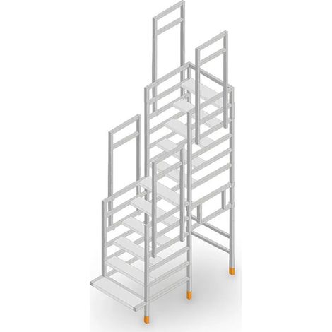 Scala per cantiere provvisoria per cantieri temporanei - Altezza raggiungibile 2.30 a 2.60m - 858000/I (1/5)