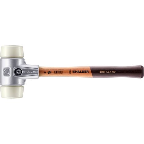 HALDER SIMPLEX Schonhammer Ø 60 mm Nylon mit Aluminiumgehäuse (1/5)