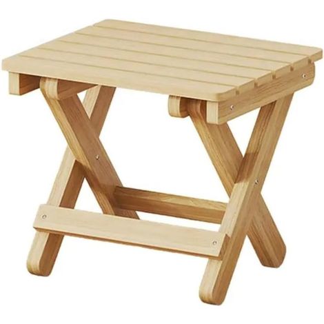 Tabouret Pliant Portable en Bois, Chaise, Escabeau Pliable, Repose-Pieds Pliable pour L'Extérieur 28 X 26 X 22 cm (1/5)