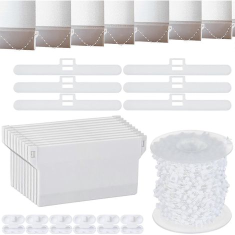 Chaînette de store vertical, pièces de rechange pour stores en plastique, compatibles avec les rideaux, 1 jeu (1/5)